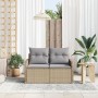 Sofá de jardín de 2 plazas con almacenamiento y cojines Beige Poliratán von , Outdoor-Sofas - Ref: Foro24-42006725, Preis: 19...