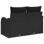 Sofá de Jardín de 2 Plazas con Almacenamiento y Cojines de Poliratán Negro von , Outdoor-Sofas - Ref: Foro24-42006731, Preis:...