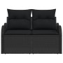Sofá de Jardín de 2 Plazas con Almacenamiento y Cojines de Poliratán Negro von , Outdoor-Sofas - Ref: Foro24-42006731, Preis:...