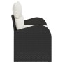 Sofá de jardín de 2 plazas con cojines Negro Poliratán by , Outdoor sofas - Ref: Foro24-42006732, Price: 174,29 €, Discount: %