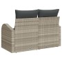 Sofá de Jardín de 2 Plazas con Cojines Gris Claro de Ratán von , Outdoor-Sofas - Ref: Foro24-42006737, Preis: 181,05 €, Rabat...