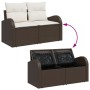 Sofá de jardín de 2 plazas con almacenamiento y cojines marrón poliratán by , Outdoor sofas - Ref: Foro24-42006743, Price: 19...