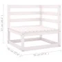 11-piece garden furniture set with white pine wood cushions by vidaXL, Garden sets - Ref: Foro24-3077150, Price: 959,25 €, Di...