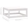 11-piece garden furniture set with white pine wood cushions by vidaXL, Garden sets - Ref: Foro24-3077150, Price: 959,25 €, Di...