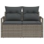 Sofá de jardín de 2 plazas con cojines de en gris de poliratán von , Outdoor-Sofas - Ref: Foro24-42006754, Preis: 172,58 €, R...