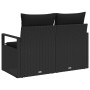 Sofá de Jardín de 2 Plazas con Cojines Negro de Ratán Sintético von , Outdoor-Sofas - Ref: Foro24-42006761, Preis: 167,14 €, ...