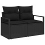 Sofá de jardín de 2 plazas con almacenamiento y cojines de ratán negro von , Outdoor-Sofas - Ref: Foro24-42006771, Preis: 180...