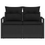 Sofá de jardín de 2 plazas con almacenamiento y cojines de ratán negro von , Outdoor-Sofas - Ref: Foro24-42006771, Preis: 180...