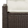 Sofá de jardín de 2 plazas con cojines marrón de poliratán by , Outdoor sofas - Ref: Foro24-42006773, Price: 173,50 €, Discou...