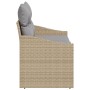 Sofá de jardín para 2 personas con cojines beige de poliratán by , Outdoor sofas - Ref: Foro24-42006775, Price: 174,58 €, Dis...