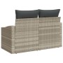 Sofá de Jardín de 2 Plazas con Cojines en Gris de Ratán by , Outdoor sofas - Ref: Foro24-42006777, Price: 174,58 €, Discount: %