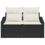 Sofá de jardín de 2 plazas con almacenamiento y cojines de ratán negro von , Outdoor-Sofas - Ref: Foro24-42006782, Preis: 190...