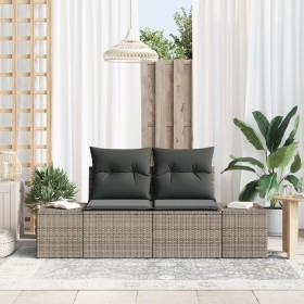 Sofá de Jardín de 2 Plazas con Cojines Gris Poliratán von , Outdoor-Sofas - Ref: Foro24-42006794, Preis: 198,68 €, Rabatt: %