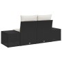 Sofá de jardín de 2 plazas con cojines negro ratán polietileno von , Outdoor-Sofas - Ref: Foro24-42006792, Preis: 192,70 €, R...