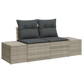 Sofá de Jardín de 2 Plazas con Cojines Gris de Poliratán by , Outdoor sofas - Ref: Foro24-42006797, Price: 197,54 €, Discount: %