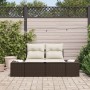 Sofá de jardín de 2 plazas con almacenamiento y cojines Marrón Rattan Sintético von , Outdoor-Sofas - Ref: Foro24-42006803, P...