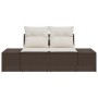Sofá de jardín de 2 plazas con almacenamiento y cojines Marrón Rattan Sintético von , Outdoor-Sofas - Ref: Foro24-42006803, P...