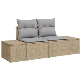 Sofá de Jardín de 2 Plazas con Almacenamiento y Cojines Beige Poliratán von , Outdoor-Sofas - Ref: Foro24-42006805, Preis: 22...
