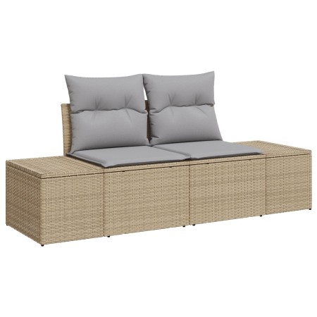Sofá de Jardín de 2 Plazas con Almacenamiento y Cojines Beige Poliratán von , Outdoor-Sofas - Ref: Foro24-42006805, Preis: 22...