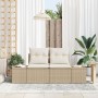 Sofá de Jardín de 2 Plazas con Almacenamiento y Cojines Beige Poliratán von , Outdoor-Sofas - Ref: Foro24-42006806, Preis: 22...
