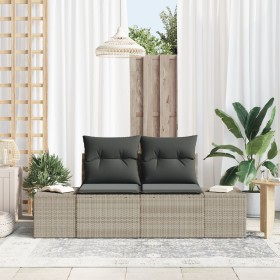 Sofá de Jardín de 2 Plazas con Almacenamiento y Cojines Gris Poliratán by , Outdoor sofas - Ref: Foro24-42006807, Price: 221,...