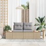 Sofá de jardín de 2 plazas con cojines beige de polirratán von , Outdoor-Sofas - Ref: Foro24-42006815, Preis: 214,63 €, Rabat...