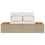 Sofá de jardín de 2 plazas con cojines beige de ratán sintético von , Outdoor-Sofas - Ref: Foro24-42006816, Preis: 214,63 €, ...