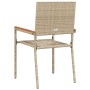 Sillas de jardín apilables con cojines, 2 piezas, Beige, Ratán by , Garden chairs - Ref: Foro24-42006827, Price: 108,26 €, Di...