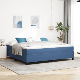 Estructura de cama Azul 200x200 cm Tela de Pana by , Beds and slatted bases - Ref: Foro24-42006990, Price: 147,56 €, Discount: %