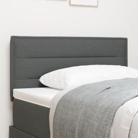 Cabecero Diseño de Líneas Gris Oscuro 80 cm Tela
