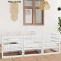 Gartenmöbel-Set aus massivem Kiefernholz in Weiß, 6-teilig. von vidaXL, Gartensets - Ref: Foro24-3075330, Preis: 335,05 €, Ra...