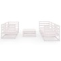 Gartenmöbel-Set aus massivem Kiefernholz in Weiß, 6-teilig. von vidaXL, Gartensets - Ref: Foro24-3075330, Preis: 339,28 €, Ra...