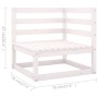 Gartenmöbel-Set aus massivem Kiefernholz in Weiß, 6-teilig. von vidaXL, Gartensets - Ref: Foro24-3075330, Preis: 339,28 €, Ra...