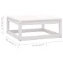 Gartenmöbel-Set aus massivem Kiefernholz in Weiß, 6-teilig. von vidaXL, Gartensets - Ref: Foro24-3075330, Preis: 335,05 €, Ra...