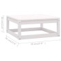 Gartenmöbel-Set aus massivem Kiefernholz in Weiß, 6-teilig. von vidaXL, Gartensets - Ref: Foro24-3075330, Preis: 339,28 €, Ra...