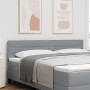 Cabecero Diseño de Líneas Gris Claro 180 cm Tela