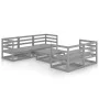 Juego de muebles de jardín 6 piezas gris madera maciza de pino de vidaXL, Conjuntos de jardín - Ref: Foro24-3075331, Precio: ...