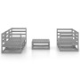 Garden furniture set 6 pieces gray solid pine wood by vidaXL, Garden sets - Ref: Foro24-3075331, Price: 286,70 €, Discount: %