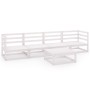 5-piece garden lounge set white solid pine wood by vidaXL, Garden sets - Ref: Foro24-3075365, Price: 250,60 €, Discount: %