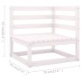 5-piece garden lounge set white solid pine wood by vidaXL, Garden sets - Ref: Foro24-3075365, Price: 250,60 €, Discount: %