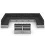 Set de muebles de jardín 12 pzas con cojines madera pino gris de vidaXL, Conjuntos de jardín - Ref: Foro24-3077236, Precio: 1...