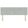 Cabecero con botones tufted en gris claro de 160 cm de terciopelo von , Kopf- und Fußteile - Ref: Foro24-42007170, Preis: 59,...