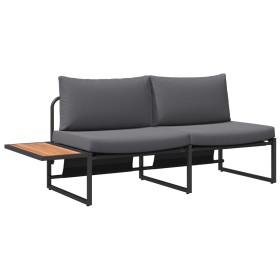 Sofá de jardín de 2 plazas con cojines antracitas by , Outdoor sofas - Ref: Foro24-42007549, Price: 232,02 €, Discount: %