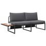 Sofá de jardín de 2 plazas con cojines antracitas by , Outdoor sofas - Ref: Foro24-42007549, Price: 232,02 €, Discount: %