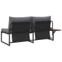 Sofá de jardín de 2 plazas con cojines antracitas by , Outdoor sofas - Ref: Foro24-42007549, Price: 232,02 €, Discount: %