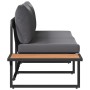 Sofá de jardín de 2 plazas con cojines antracitas by , Outdoor sofas - Ref: Foro24-42007549, Price: 232,02 €, Discount: %
