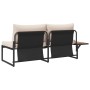 Sofá de jardín de 2 plazas con cojines taupe by , Outdoor sofas - Ref: Foro24-42007551, Price: 214,13 €, Discount: %