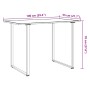 Mesa de Jardín Marrón 100x55x70 cm DPC y Acero von , Gartentische - Ref: Foro24-42007552, Preis: 79,34 €, Rabatt: %