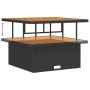 Conjunto de Comedor de Jardín de 3 Piezas con Cojines Negro de Poliratán Acacia by , Garden sets - Ref: Foro24-42007906, Pric...
