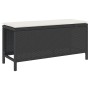 Conjunto de Comedor de Jardín de 3 Piezas con Cojines Negros de Poliratán y Acacia | Foro24.es | Tu tienda online para hogar, jardín y más Foro24.es